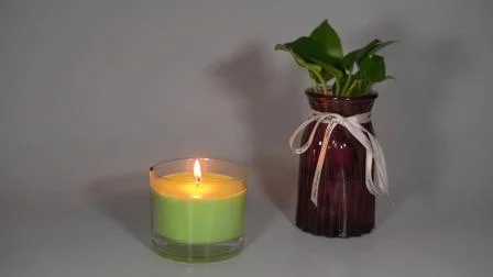 Украшение производителя долговечные хрустальные каменные свечи стеклянная банка органический соевый воск ароматическая свеча