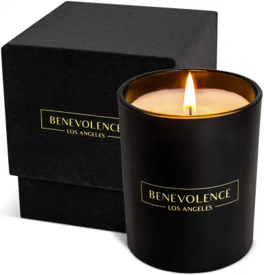 Amazon Горячие продажи 8 унций Chakra Balance Домашние ароматические свечи с аметистовым кварцем